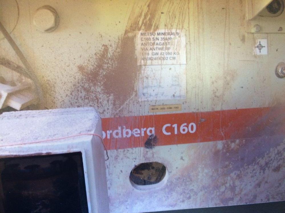 Metso-nordberg Model C160 Jaw Crusher 1600 Mm X 1200 Mm (63" X 47") With 250 Kw (335 Hp), 50 Hz Motor)